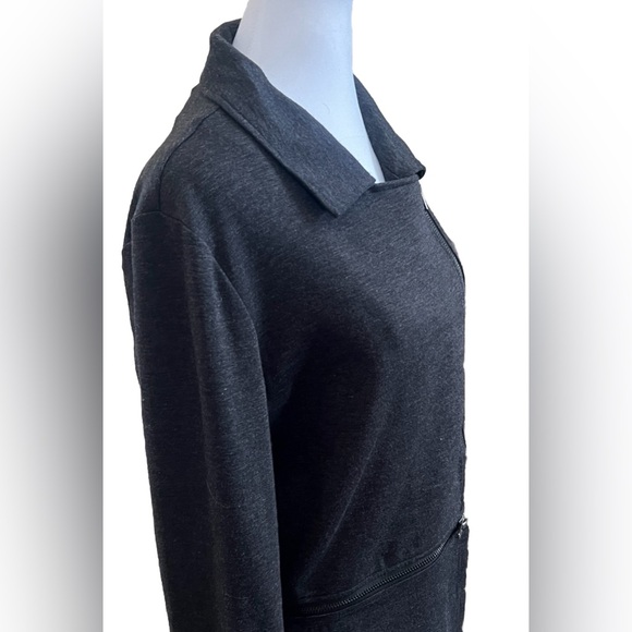 ALICE BLUE Charcoal Gray Convertible Zipper 2-In-1 Jacket Women’s Size Medium - Picture 6 of 10